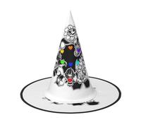 3 cappelli per Halloween, con stampa sotto la coda da strega, per donne e uomini, cappellino in corno a punta, luce per Pasqua