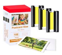 3 cartucce d'inchiostro e carta per Canon Selphy 3115B001(AA) e 108 carte fotografiche (100 x 148 mm) per Selphy CP1500 CP810 CP820 CP910 CP1000 CP1200 CP1300