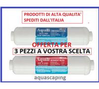 3 cartuccia in linea 2x10" carbone o sedimenti - osmosi inversa acquario