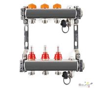 3 Casella Distributore Circuito di Riscaldamento Acciaio Inox Idraulico Abgleich