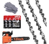 3 catene per motosega, 3/8", LP,1,3 mm, 45 collegamenti per guida da 30 cm, compatibile con Husqvarna, Makita, Einhell, McCulloch, Dolmar e molto altro ancora