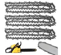 3 catene per motosega: 35 cm, catena per motosega, catena da 3/8 lp, 52 maglie da 1,1 mm, con braccio di ritegno, compatibile con Einhell-GE-LC 18/25 Li, Bosch AKE 35S, Dolmar, Ryobi, Oregon