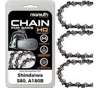 3 catene per motosega, 45 cm, 1,3 mm, 74 TG, per Shindaiwa 580, A180B
