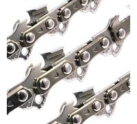 3 catene per motosega a mezza scalpello, lunghezza di taglio 25 cm, 3/8 LP 40 TG 1,3, compatibile con Dolmar PS32C, PS33, PS330