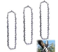 3 catene per motosega da 20 cm, 3/8", 1,1 mm, 33 TG, compatibile con Einhell ForteXXA 18/20 TH & GC-LC 18/20 Li T, catena a basso contributo compatibile con Worx WG349E.9