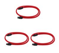 3 cavi dati SATA 3.0 III SATA3 7 pin da 50 cm per SSD da 6 Gb/s (rosso)