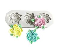 3 cavità fiore stampi colata silicone resina epossidica cottura cioccolato fiore di cioccolato colata in silicone fuso fatto a mano resina epossidica