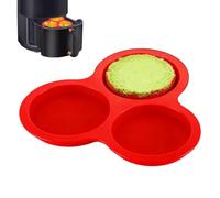 3-Cavity Round Silicone Molds for Air Fryer - Air Fryer Egg Tray