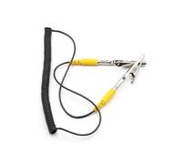 3. Cavo di messa a terra a spirale a doppia clip per dispositivi sensibili Accessori antistatici per cavi metallici in poliuretano rivestito elettrostatico