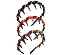 3 cerchietti in velluto con perle glitterate per donne e ragazze, eleganti cerchietti larghi per capelli, per matrimoni, feste, abiti quotidiani, set regalo di accessori per capelli in stile vintage