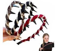 3 cerchietti per capelli con cranio alto, stile vintage, con perle artificiali, eleganti fasce per capelli per donne e ragazze, accessori per capelli da sposa con strass (marrone, 3 pezzi)