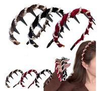 3 cerchietti per capelli vintage con perle artificiali di cranio alto, eleganti fasce per capelli antiscivolo, accessori per capelli alla moda, accessori per capelli da sposa, per feste e matrimoni