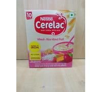 3 Cereali per bambini Nestlé CERELAC con latte, frutta mista grano-riso -...