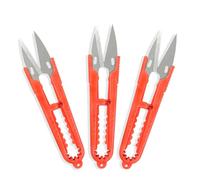 3 cesoie rosse a forma di U da 11,4 cm, per filo e punto croce, per ricamo, punto croce, artigianato fai da te