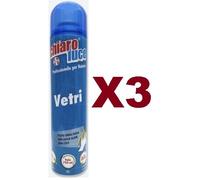 3 CHIARO LUCE VETRI SUPERFICI DURE 300ML SPRAY SGRASSA PULISCE NON LASCIA ALONI
