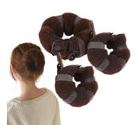 3 ciambelle magiche per acconciare i capelli, per chignon, chignon in spugna, accessorio per donne e donne (1 grande + 2 piccoli)