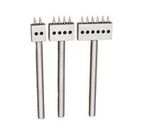3 Cinghi Pelle Set 4 Mm 2/4/6 Prong Dente Allacciatura Striccia Cuoio con per Artigianato