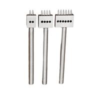 3 Cinghi Pelle Set 4 Mm 2/4/6 Prong Dente Allacciatura Striccia Cuoio con per Artigianato
