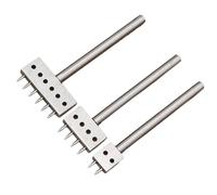 3 Cinghi Pelle Set 4 Mm 2/4/6 Prong Dente Allacciatura Striccia Cuoio con per Artigianato
