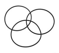 3 cinghie 5M375 per tornio, foro 38 mm, gomma | Elevata elasticità, riduce le vibrazioni, funzionamento silenzioso, adatto per foro da 38 mm, design nero