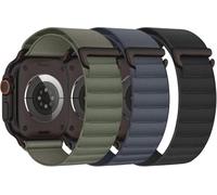 3 cinturini compatibili con Apple Watch da 45 mm, 44 mm, 46 mm, 49 mm, 42 mm, per uomo e donna, in nylon per Apple Watch Ultra Series 46 mm, serie 10, 9, 8, 7, 6, 5, 4, 3, 2, 1