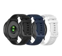 3 cinturini in silicone da 20 mm compatibili con Garmin Vivoactive 6/Vivoactive 5/Vivoactive 3, cinturino a sgancio rapido adatto per Garmin Forerunner 570 42 mm/55/165/245/Venu Sq 2/Approach S50 (3