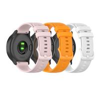 3 cinturini in silicone da 20 mm compatibili con Garmin Vivoactive 6/Vivoactive 5/Vivoactive 3, cinturino a sgancio rapido adatto per Garmin Forerunner 570 42 mm/55/165/245/Venu Sq 2/Approach S50 (3