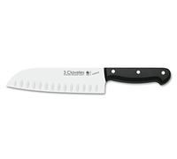 3 CLAVELES 1125 - Coltello Santoku alveolato, 18 cm
