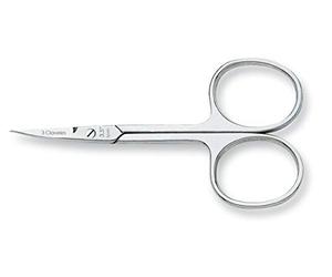 3 Claveles 12061 - Forbici per manicure, curve, 3.5"