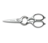 3 Claveles TIJERA COCINA Varios USOS Inox 8" D 3C 00409, Brillo-Desmontable