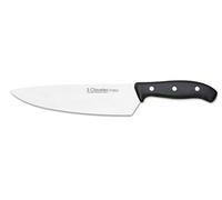 3 CLAVELES CUCHILLO COCINERO DOMVS 20 cm-8" E 3C 00955, Acciaio Inossidabile, Negro