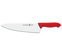 3 CLAVELES CUCHILLO COCINERO Proflex Rojo 25 cm - 10" D 3C