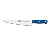 3 CLAVELES CUCHILLO COCINERO UNIBLOCK Azul 25 cm - 10" D 3C