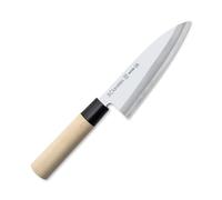 3 Claveles Cuchillo nipon deba de Acero inoxidable y Mango de Madera, 15 cm