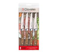 3 CLAVELES SET 4 CUCHILLOS CHULETEROS KOBE 11.5 cm - 4.5" E 3C