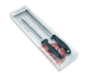 3 CLAVELES Set CUCHILLO JAMONERO Evo Y CHAIRA B 3C