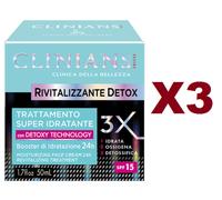 3 CLINIANS CREMA RIVITALIZZANTE DETOX trattamento SUPER IDRATANTE spf 15 - 50 ml