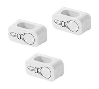 3 clip per riso, con base magnetica, per un fissaggio sicuro alle superfici metalliche della cucina e un facile funzionamento con una sola mano (bianco)