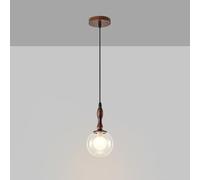 3 Cluster Globe Fixture Mid Century Milk Glass Pendant Light Kitchen Island Single Moon Hanging Lamp Vintage Farmhouse Wood Chandelier for Dining Room Bedroom Stairwell