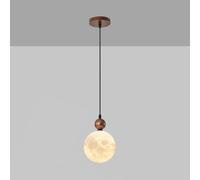 3 Cluster Globe Fixture Mid Century Milk Glass Pendant Light Kitchen Island Single Moon Hanging Lamp Vintage Farmhouse Wood Chandelier for Dining Room Bedroom Stairwell