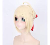 3 colori Fate/Stay Night Fate Grand Order Saber Short Wig Costumi Cosplay Capelli sintetici Halloween Party + Free Wig Cap 02