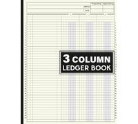 3 Column Ledger Book: Large Simple Three Column Record Keeping Book for Home Budget, Business Accounts, and Daily Expenses | Log Book for Small Business and Personal Finance