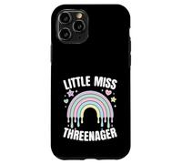 3 ° compleanno 3 anni Little Miss Threenager Girls Custodia per iPhone 11 Pro