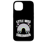 3 ° compleanno 3 anni Little Miss Threenager Girls Custodia per iPhone 13