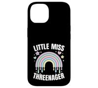 3 ° compleanno 3 anni Little Miss Threenager Girls Custodia per iPhone 14