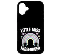 3 ° compleanno 3 anni Little Miss Threenager Girls Custodia per iPhone 16 Plus
