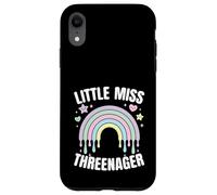 3 ° compleanno 3 anni Little Miss Threenager Girls Custodia per iPhone XR