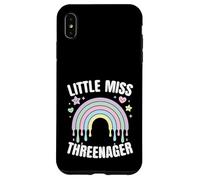 3 ° compleanno 3 anni Little Miss Threenager Girls Custodia per iPhone XS Max