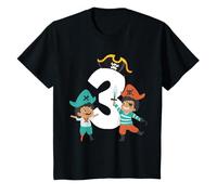 3 Compleanno Bambini Pirati - Regalo Di 3 Anni Maglietta