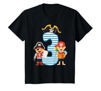 3 Compleanno Bambini & Pirati - Regalo Di 3 Anni Maglietta